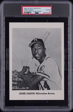 Undergraded 1962-65 Jay Publishing Photo Hank Aaron PSA 4 Milwaukee Braves HOF